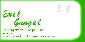 emil gangel business card